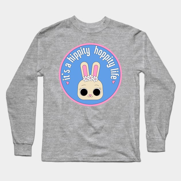 Hippity Hoppity Life Long Sleeve T-Shirt by Caring is Cool